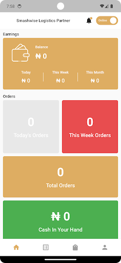 Android application Smashwise-Logistics Partner screenshort