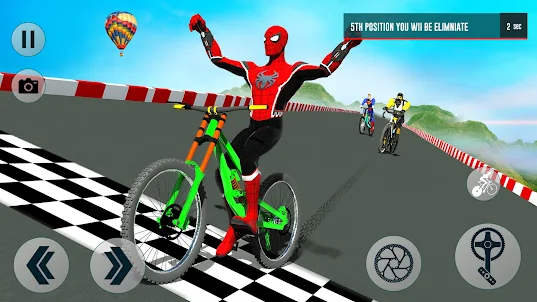 BMX自行車賽超級英雄遊戲