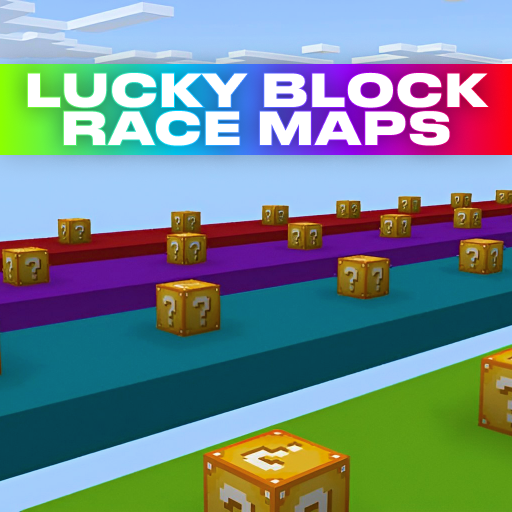 Lucky Block Race  Minecraft PE Maps