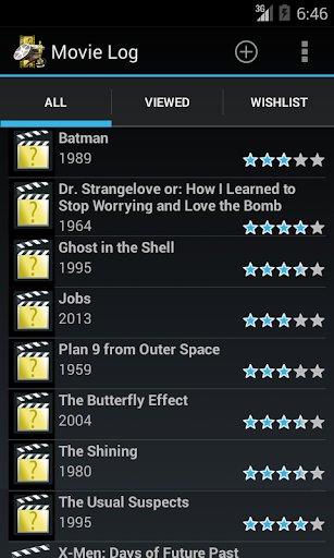 Android application Movie Log screenshort