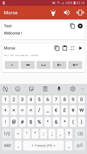 Android application Hector Morse Player screenshort