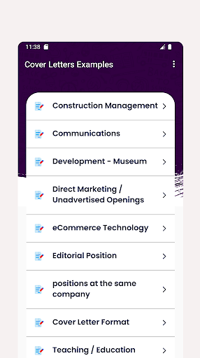 Cover Letters Examples Screen 2