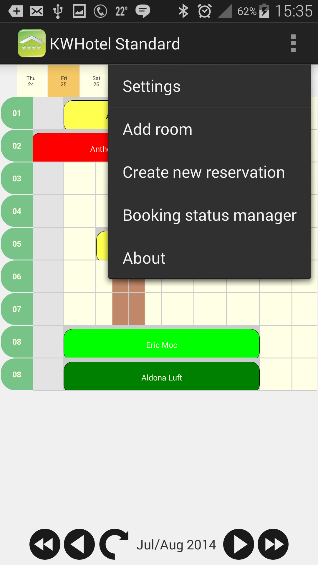 Android application KWHotel Standard Mobile screenshort