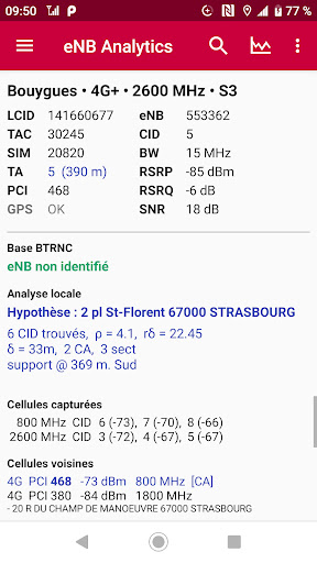 Android application eNB Analytics screenshort