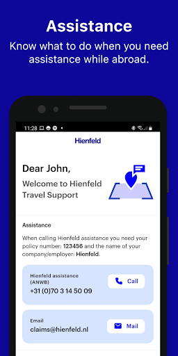 Android application Hienfeld Travel Assistance screenshort