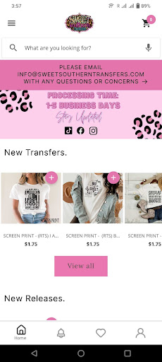 Android application Sweet Southern Transfers LLC screenshort