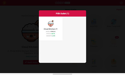 SODA POS Kasir Screen 2