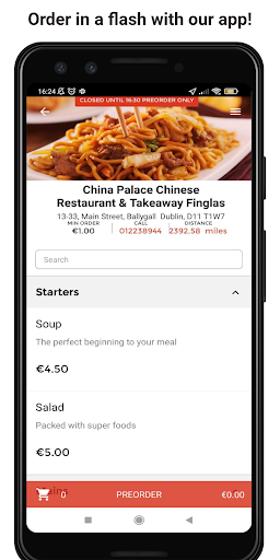 Android application China Palace screenshort