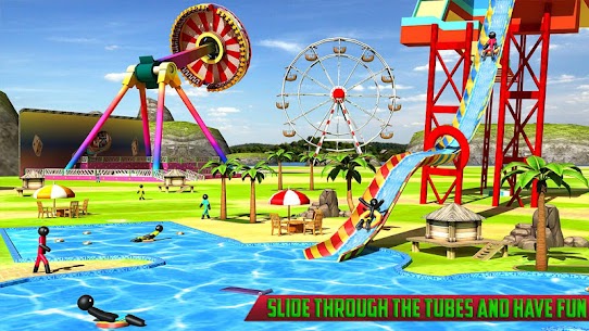 Water Slide Stickman Fun Park 3