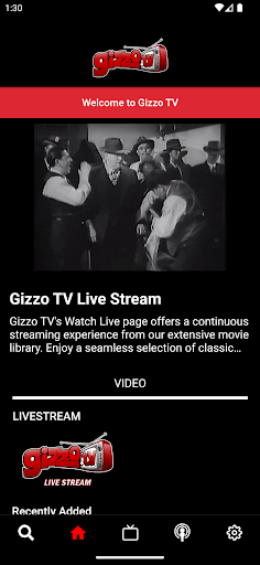 Android application Gizzo TV screenshort