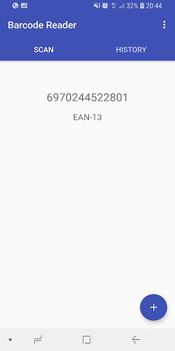Android application Barcode Reader screenshort