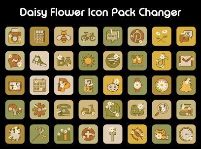 Daisy Flower Icon Pack Changer