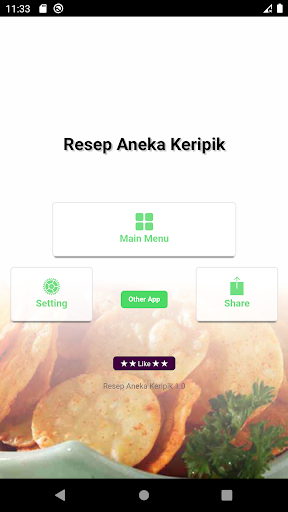 Android application Resep Aneka Keripik screenshort