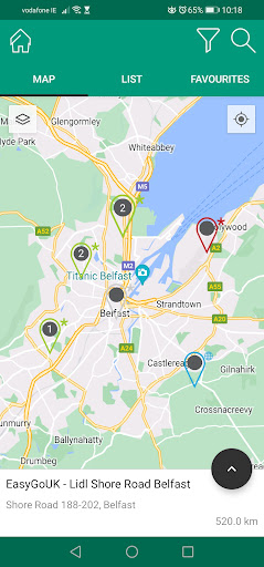 Android application EasyGoUK screenshort
