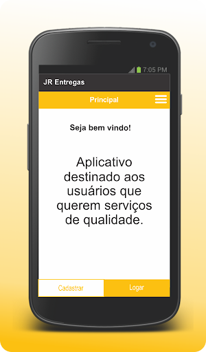 Android application JR Entregas - Cliente screenshort