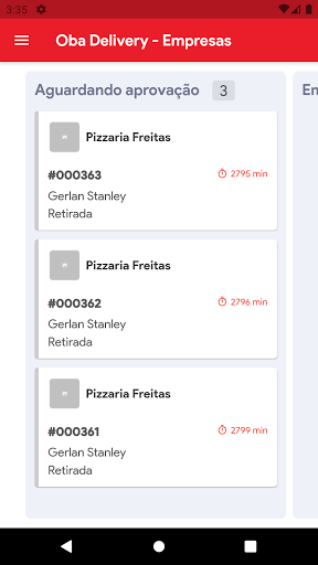Oba Delivery Empresa Screen 2