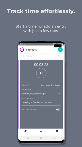 Android application Chronos Time Tracking - Freela screenshort
