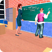profesor virtual de la escuela secundaria 3d