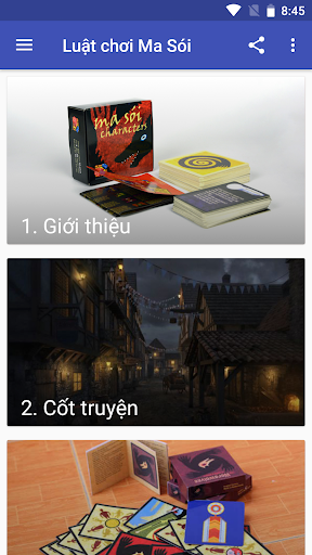 Android application Luật chơi Ma Sói screenshort
