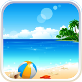 Relax Beach Toon VR Cardboard icon