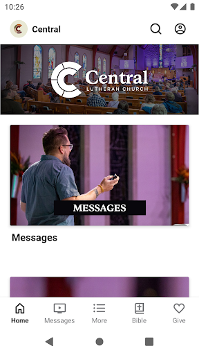 Android application Central Lutheran screenshort
