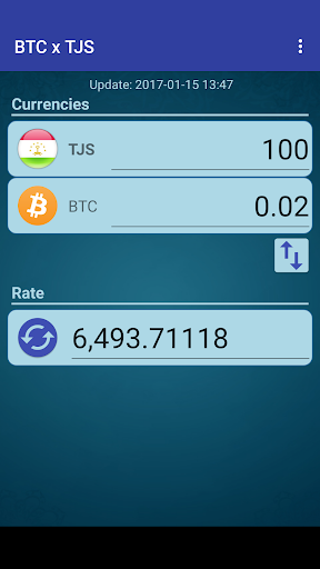 Bitcoin x Tajikistani Somoni Screen 2