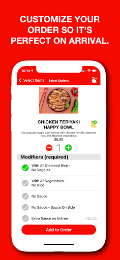 Android application Happy Teriyaki screenshort
