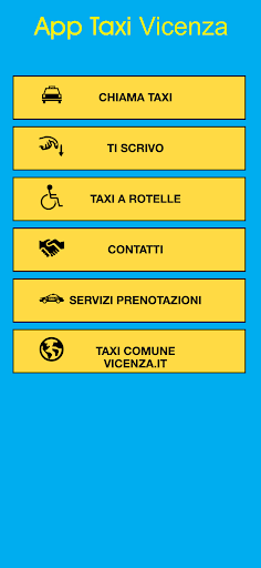 Android application Taxi Comune Vicenza screenshort