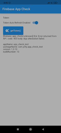 App Check Test Screen 2