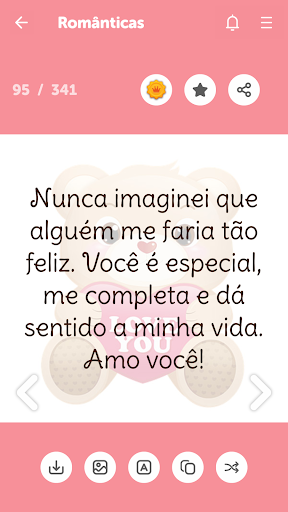 Android application Frases e Mensagens de Amor screenshort