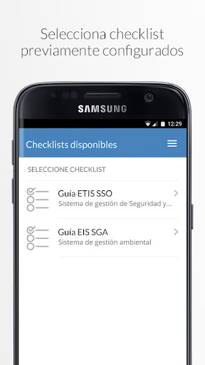 Android application ISOTools Checklist screenshort