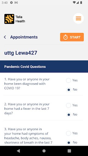 Tella Health Mobile Screen 2