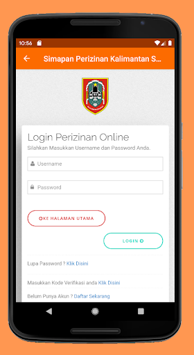 SIMAPAN PERIZINAN KALIMANTAN S Screen 3