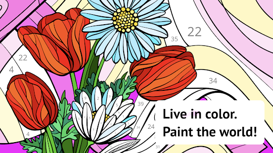 Art Therapy: Paint by Number Color Game