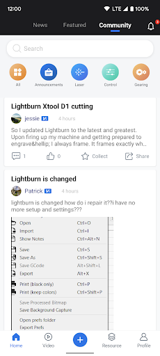 Chanelink-Laser Community Screen 2