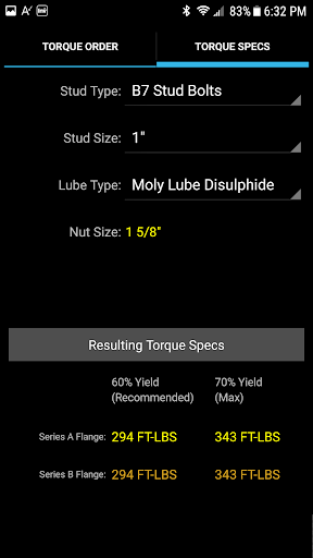 Torque Advisor Screen 2