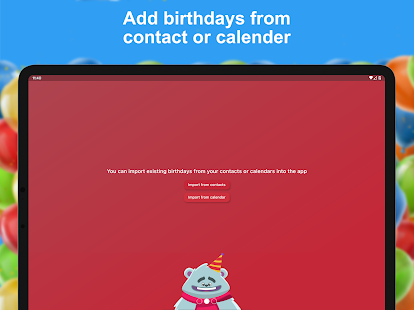 Birthday calendar reminder Screenshot