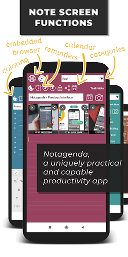 Android application Notagenda - Notes & Calendar screenshort