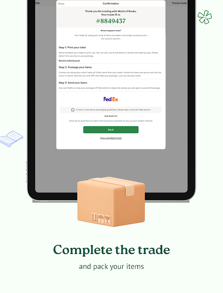 Sell books with World of Books UI shots 10