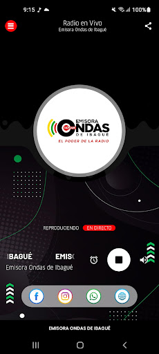 Android application Emisora Ondas de Ibagué screenshort