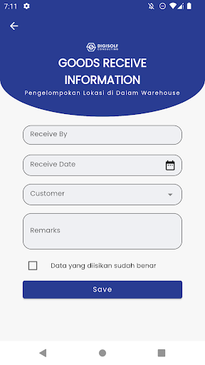 Warehouse Management System Screen 3