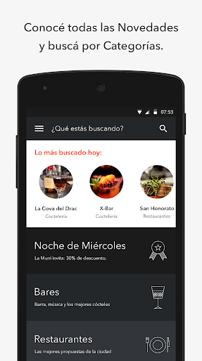 Android application Circuito Gastronómico screenshort