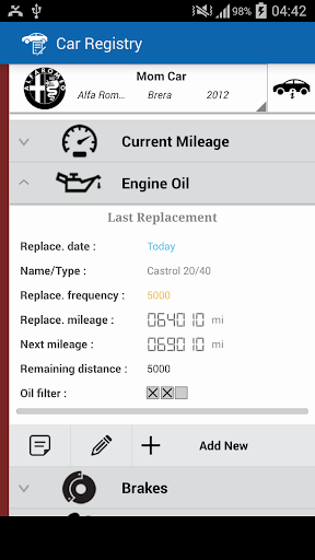 CarG - Car Management Screen 2