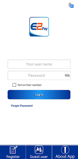 Android application E2Pay screenshort