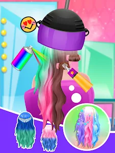 Rainbow Hair Dye - Fashion Art