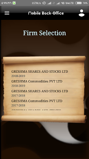 Greshma Backoffice Screen 2