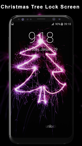 Android application Christmas Tree Lock Screen screenshort