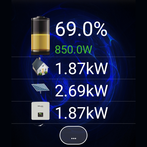 Android application Solax Watch screenshort