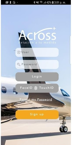 Android application FlyAcross screenshort