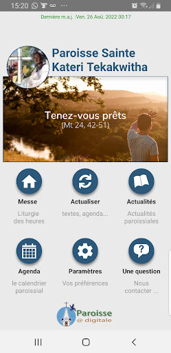 Android application Paroisse digitale screenshort